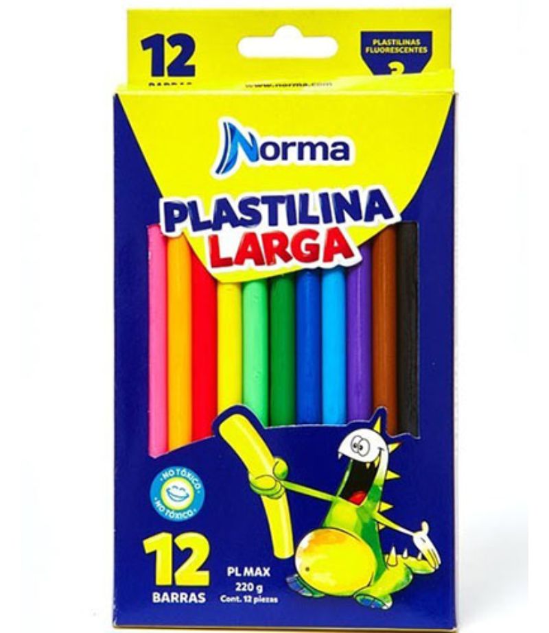 Plastilina Lineazul Larga 12 Colores