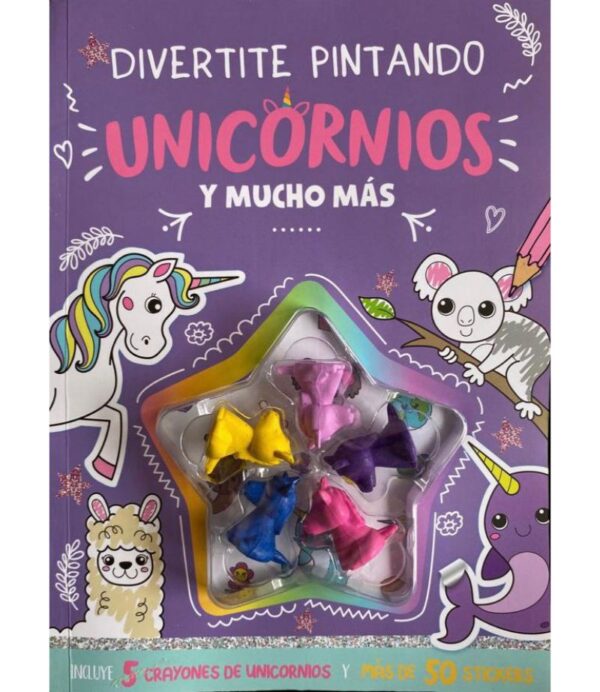 UNICORNIOS A PINTAR -INCLUYE CRAYONES-