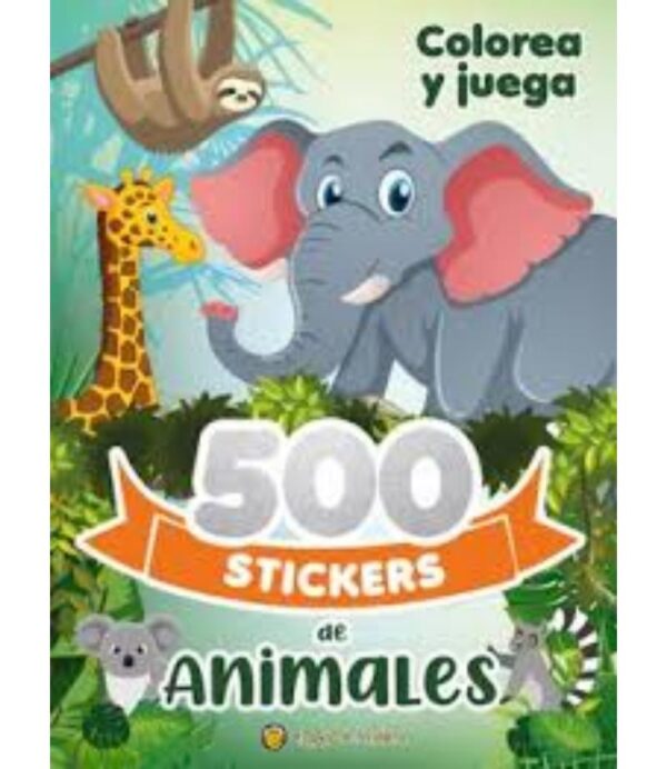 COLOREA Y JUEGA 500 STICKERS DE ANIMALES